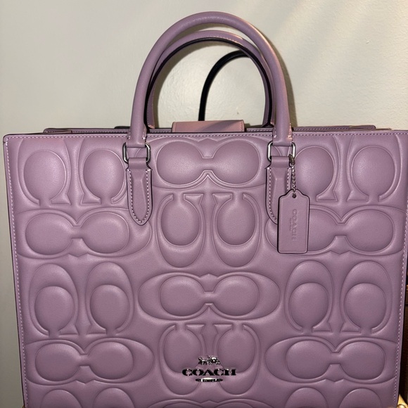 Coach Handbags - Coach Lilac Embossed Tote